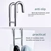 Stainless Steel Over Glass Door Shower Door Back Shower Towel Rack S-Shape Bathroom Bathrobe Hanger Holder Hooks 3