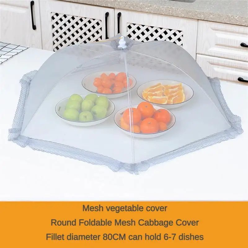 Spot Foldable Cover Vegetable Cover Breathable Insect-proof And Fly-proof Lace Table Rice Mesh Vegetable