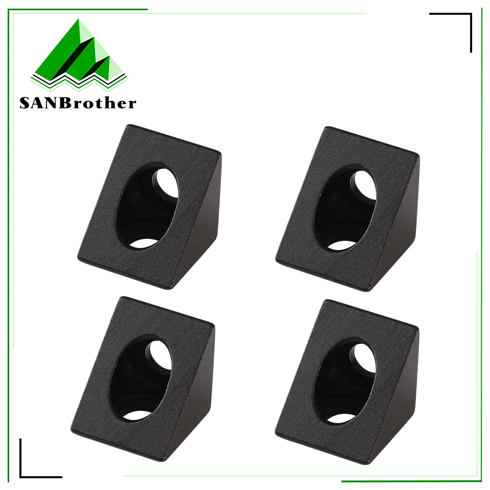 V-slot Black Angle Corner Connector 90 degree Angle Bracket for 2020 Aluminum Profile CNC 3D printer DIY parts