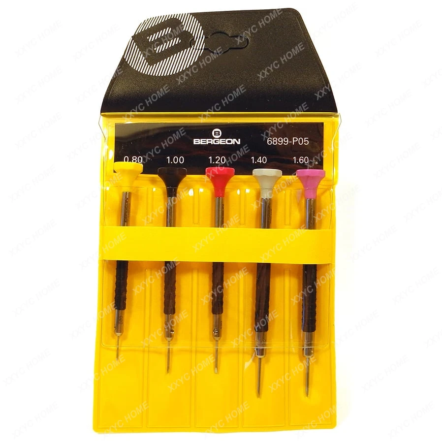 

Bergeon 6899-P05 Set of 5 Watchmakers Ergonomic antimagnetic Screwdriver Swiss Tools