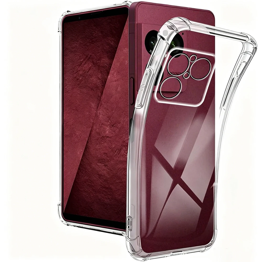 Shockproof Soft TPU Clear Case with Reinforced Corners and Camera Protection