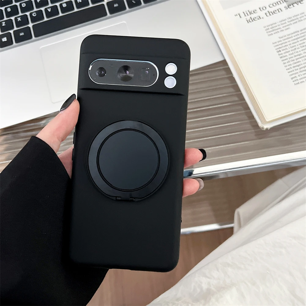 Liquid Silicone Magnetic Phone Case with Stand Holder