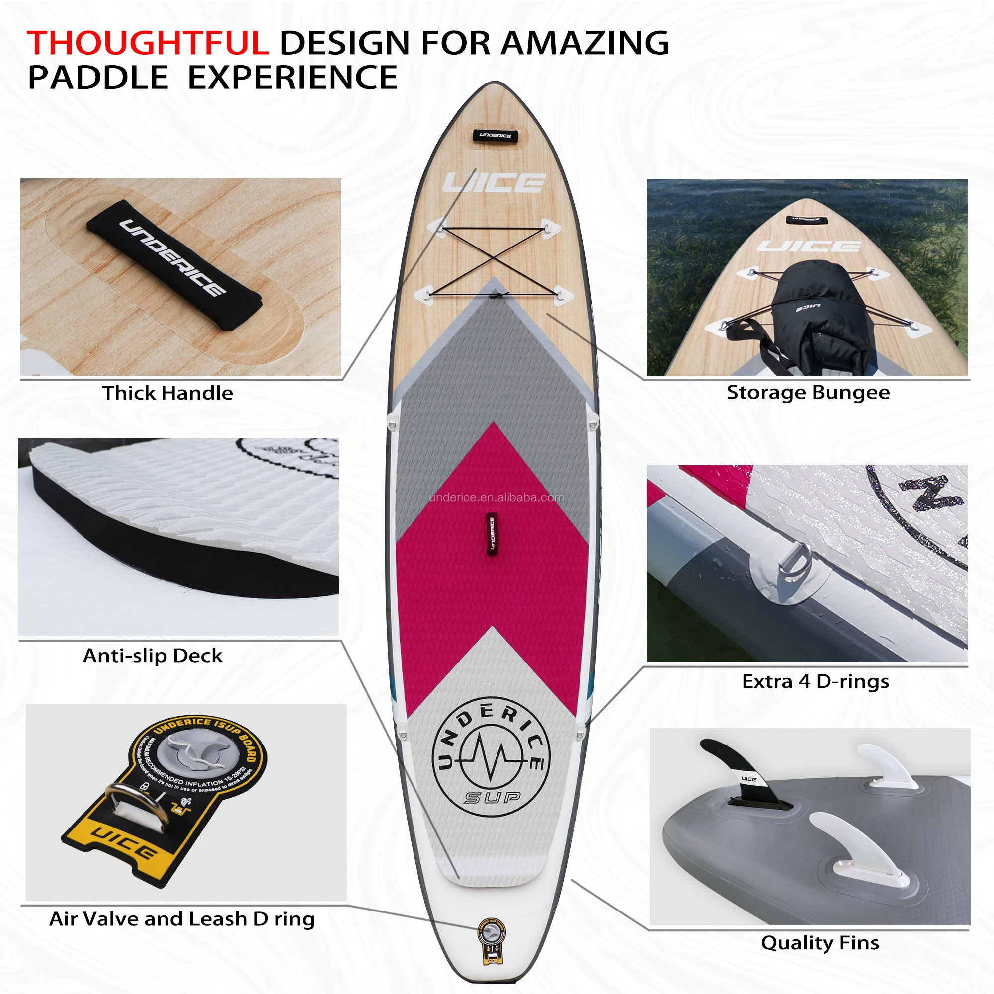 Tabla de Paddle inflable para deportes acuáticos, tabla de Surf con