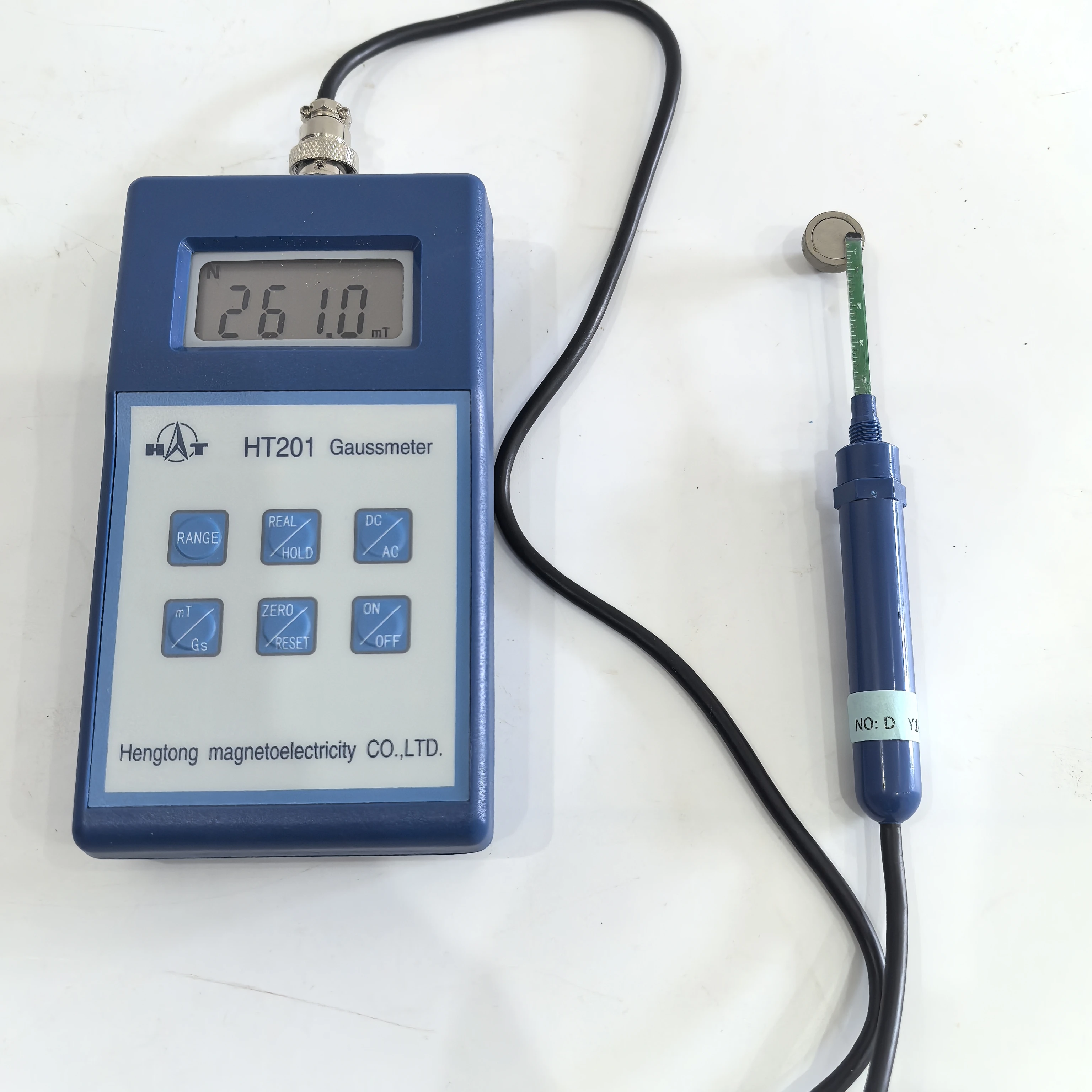 New HT201 Digital Gauss / Tesla meter Gaussmeter Teslameter Magnetic Flux meter AC DC 2000mT