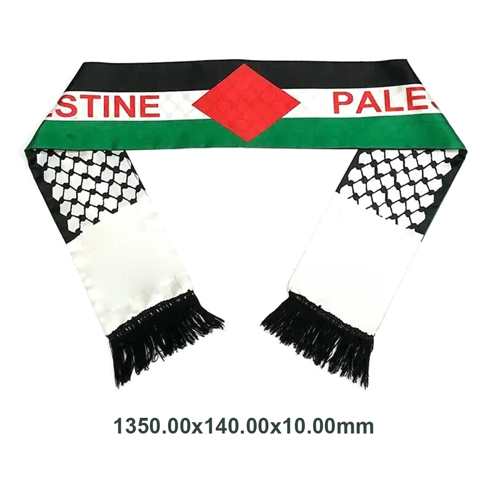 Knitted Scarf 1-30Pcs Women's Palestine Flag Scarf Double Side Soft Skin Friendly Winter Warm