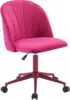 Hot Pink Karla Adjustable Height Swivel Desk Chair With Padded Upholstered Seat 1