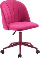Hot Pink Karla Adjustable Height Swivel Desk Chair With Padded Upholstered Seat 1