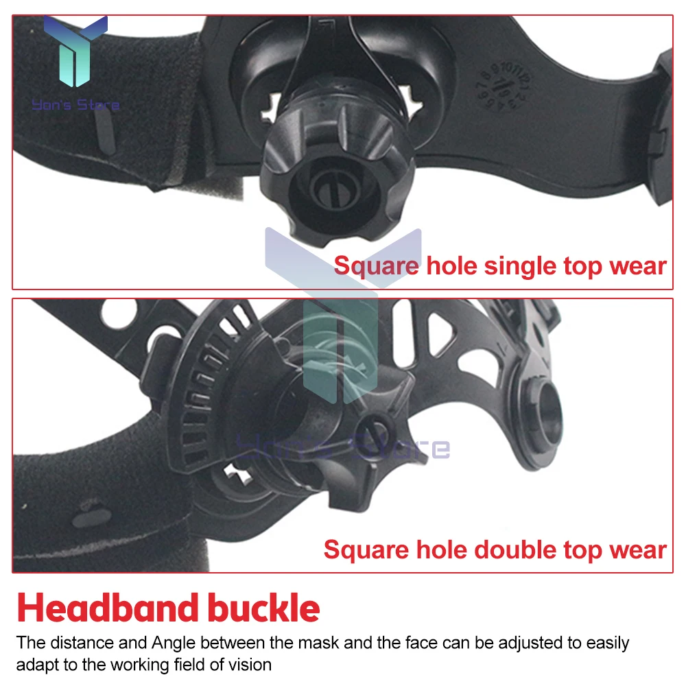 1Pcs Solar Auto Darkening Welder Mask Accessories Square Hole Welding Wearing Helmet Headband