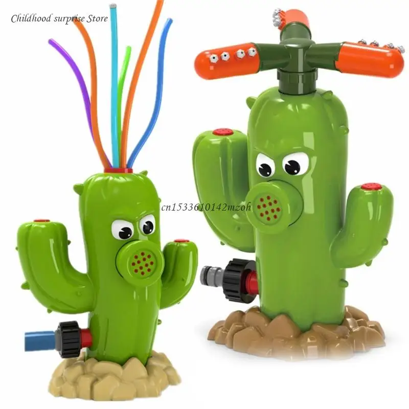 

Water Sprinkler Cartoon Cactus Sprinkler Outdoor Garden Kids Water Game Toy Sprayer Backyard Water Toy Dropship