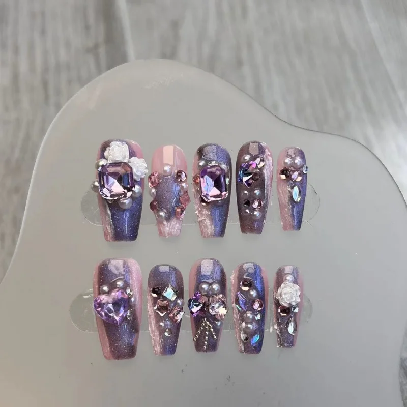 

Handmade Wear Nail Curtain Fake Nail Patch Finished Nail Beauty Removable Manicure