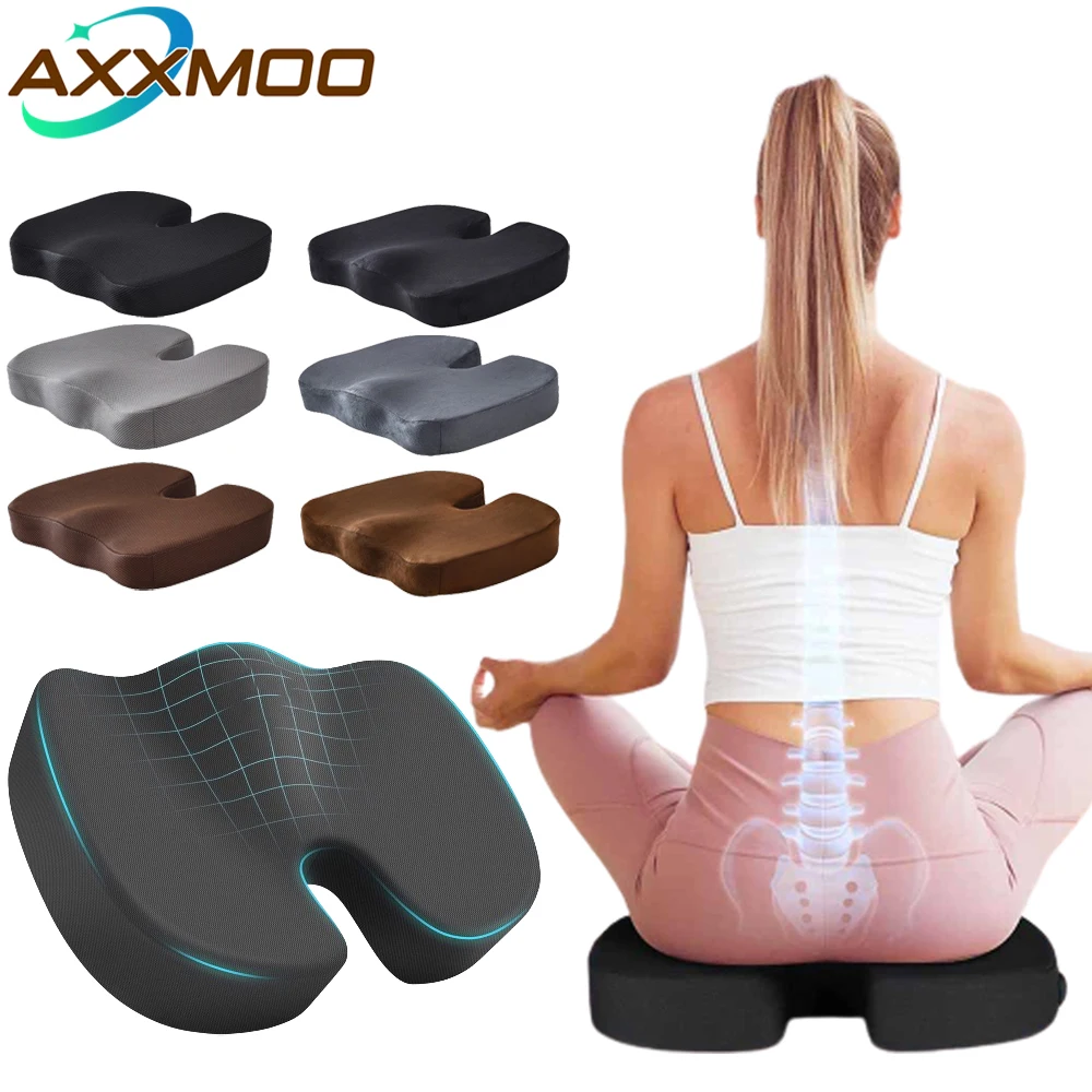 

Seat Cushions for Office Chairs,Memory Foam Coccyx Cushion Pads for Tailbone Pain,Sciatica Relief Pillow,Correct Sitting Posture
