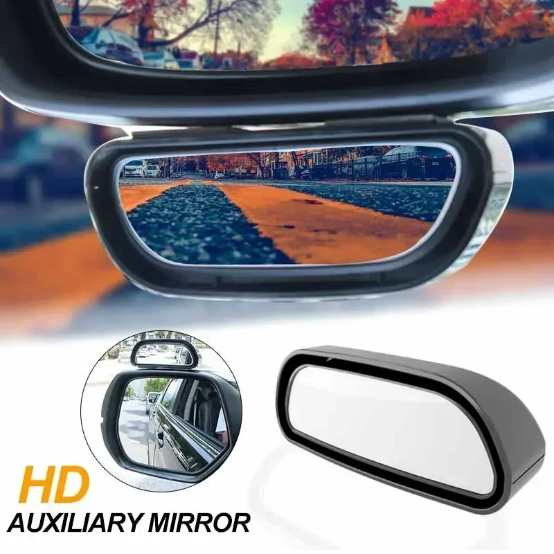 Car Blind Spot Mirror 360-degree Adjustable Blindspot Mirror Side Mirror Rearview Auxiliary Mirror Driving Safety For Cars SUVs