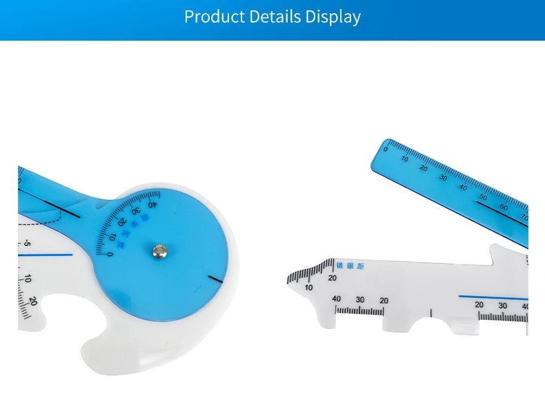 1pc Multi Function Plastic PD Ruler Pupil Distance Eye Wire Distance Front Angle Glasses Frame Curvature Measurement Tool