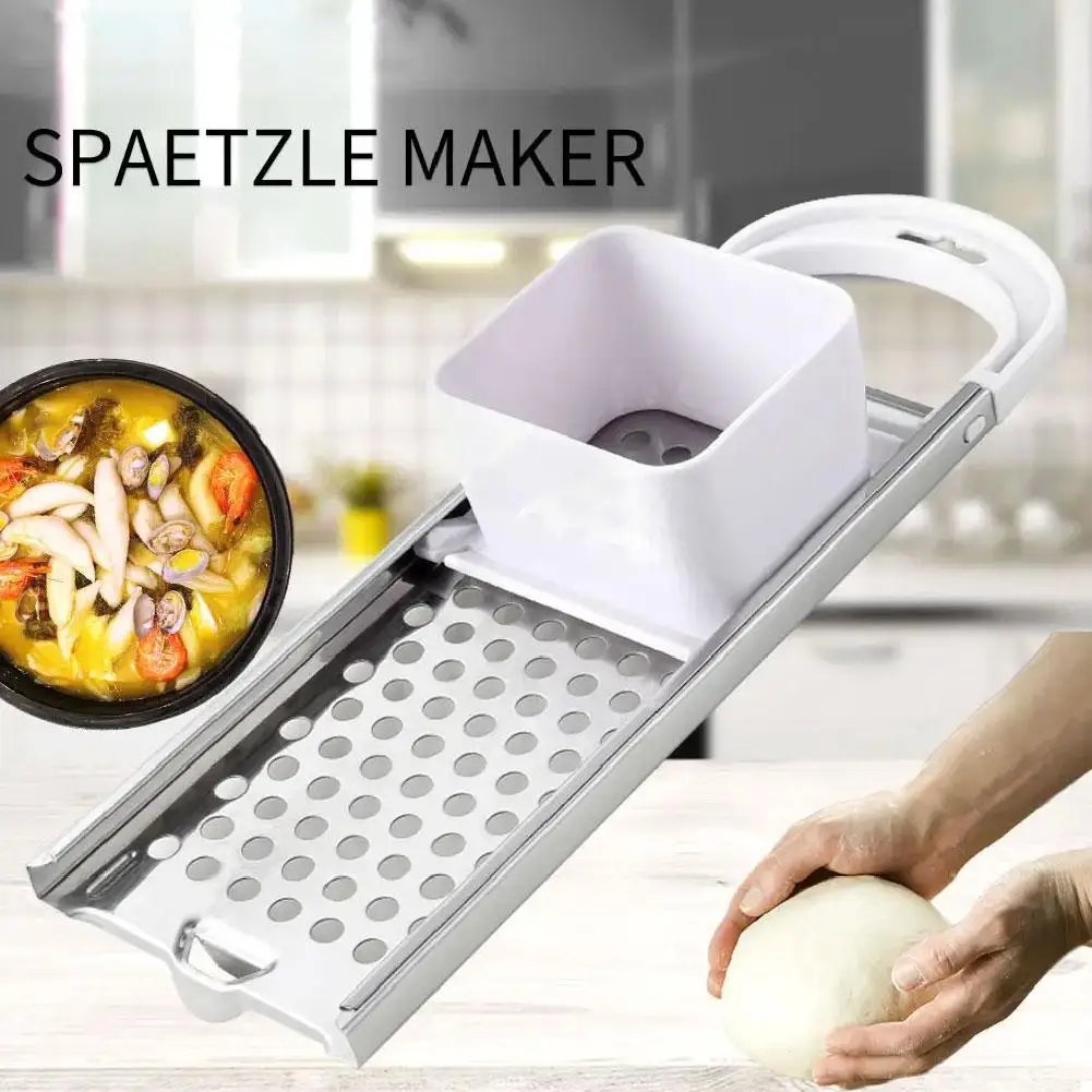 Description Picture 4 of itemStainless Steel Spaetzle Maker Pasta Press Manual Noodle Dumpling Tool Kitchen Gadgets Cooking Equipment for German Cuisine