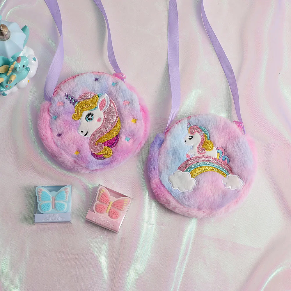 Cartoon Unicorn Plush Crossbody Bags 5