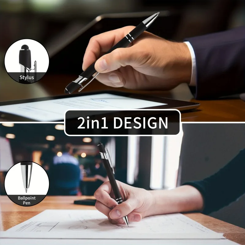 Customizable Personalized Stylus Ballpoint Pen Set - Ideal for Office, School, Journaling, and Art Projects (20-Pack)