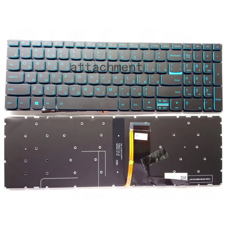 

RU Клавиатура с подсветкой для Lenovo IdeaPad L340 L340-15 L340-17 BLUE