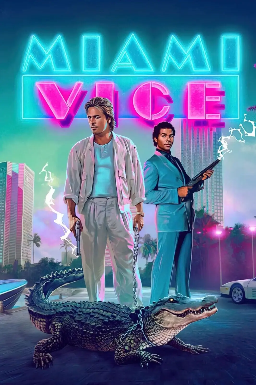 

Miami Vice Print Art Canvas Poster For Living Room Decor Home Wall Picture