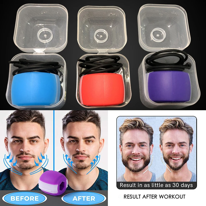 Fitness Face Masseter Men Facial pop n go Mouth Jawline Jaw Muscle Exerciser Chew Ball Chew Training V-Shaped Face Lift Tool
