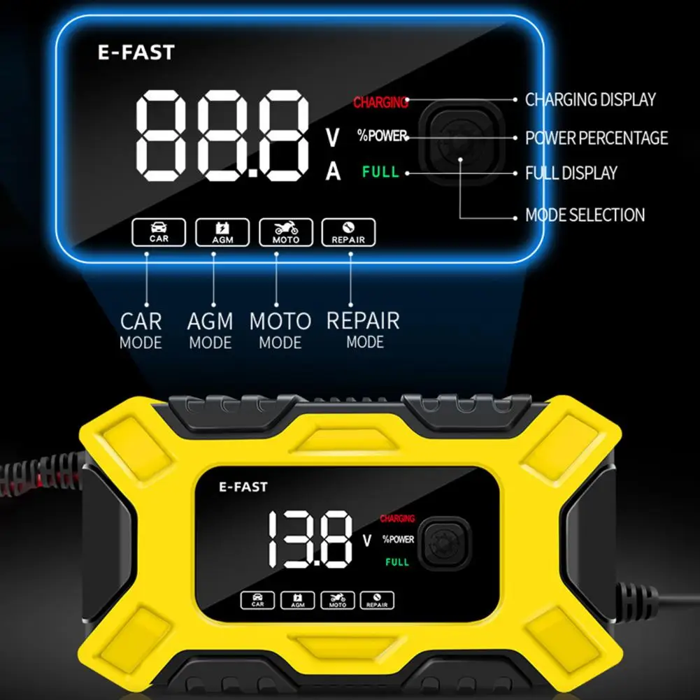 

Practical Wide Compatibility High Efficiency Intelligent Motorcycle Car Battery Charge Car Supplies