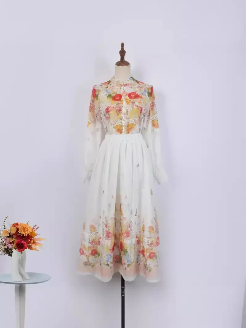 2024 dress Australian fashion summer dresses  printed Long dresses skirt set Elegant dress Womens midi dresses