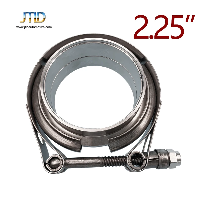 JTLD 2.25 Inch 304 Stainless Steel V-Band Clamp Kit Male/Female V-band Assemblies Suits Turbo Pipes car assecories