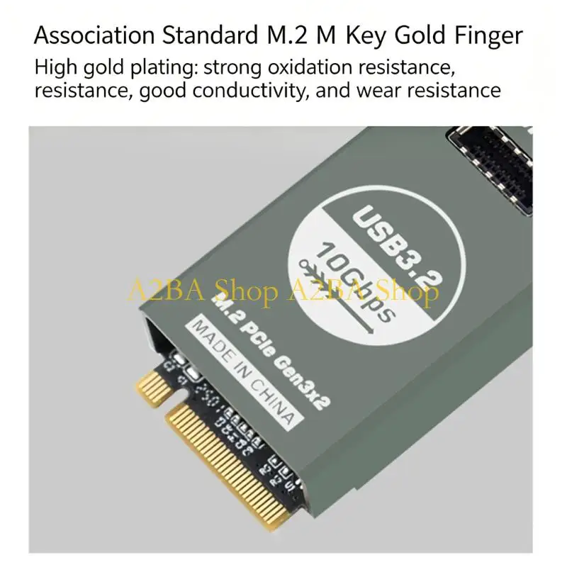 알루미늄 냉각 케이스가 포함된 A2BA M.2 NVMe Double Type E 10G 확장 카드