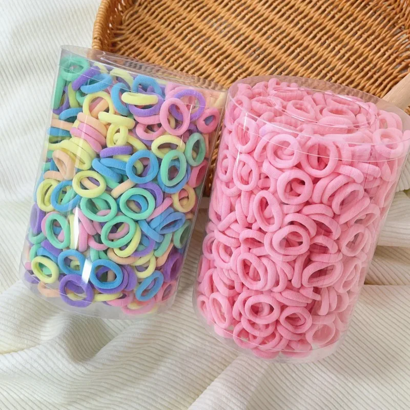 

250PCS Women Girls Colorful Nylon Elastic Hair Bands Ponytail Hold Small Hair Tie Rubber Bands Scrunchie Hair Accessories