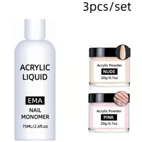 Acrylic Powder Kit Liquid Set For Acrylic Nail Dipping Extension Carving 1