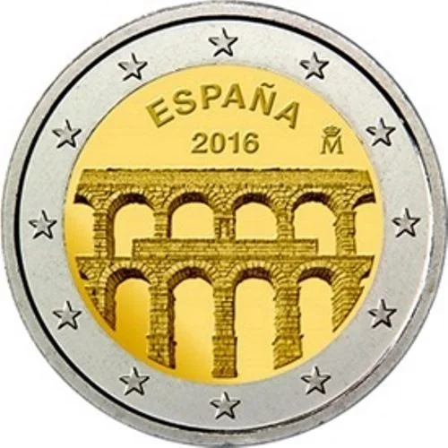 Spagna 2016 Moneta Commemorativa World Heritage-Ponte Di Deviazione Di Segovia 2 Euro Unc Nuovo Di Zecca