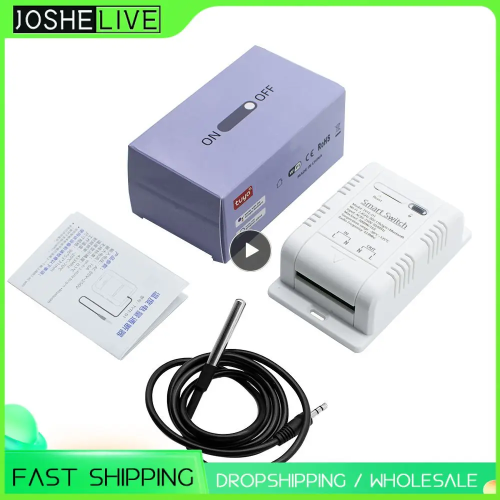 

/Tuya WiFi Smart Temperature Switch 16A 3000W with Energy Consumption Monitoring Thermostat For Alexa Home