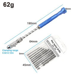 Blue Semi - Automatic Hand Twist Drill Set for Precision Circuit Board Drilling (Blue set)