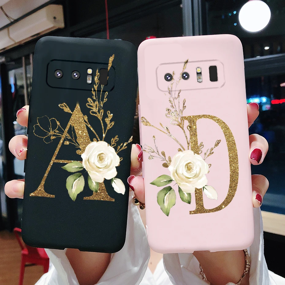 Chic Soft Silicone Phone Case with Cute Letters