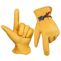 1 Pair Welding Glove Soft Sensitive Work Drivers Gloves Gardening Motorcycle Household Work Cowhide Leather Safety Working Glove 1