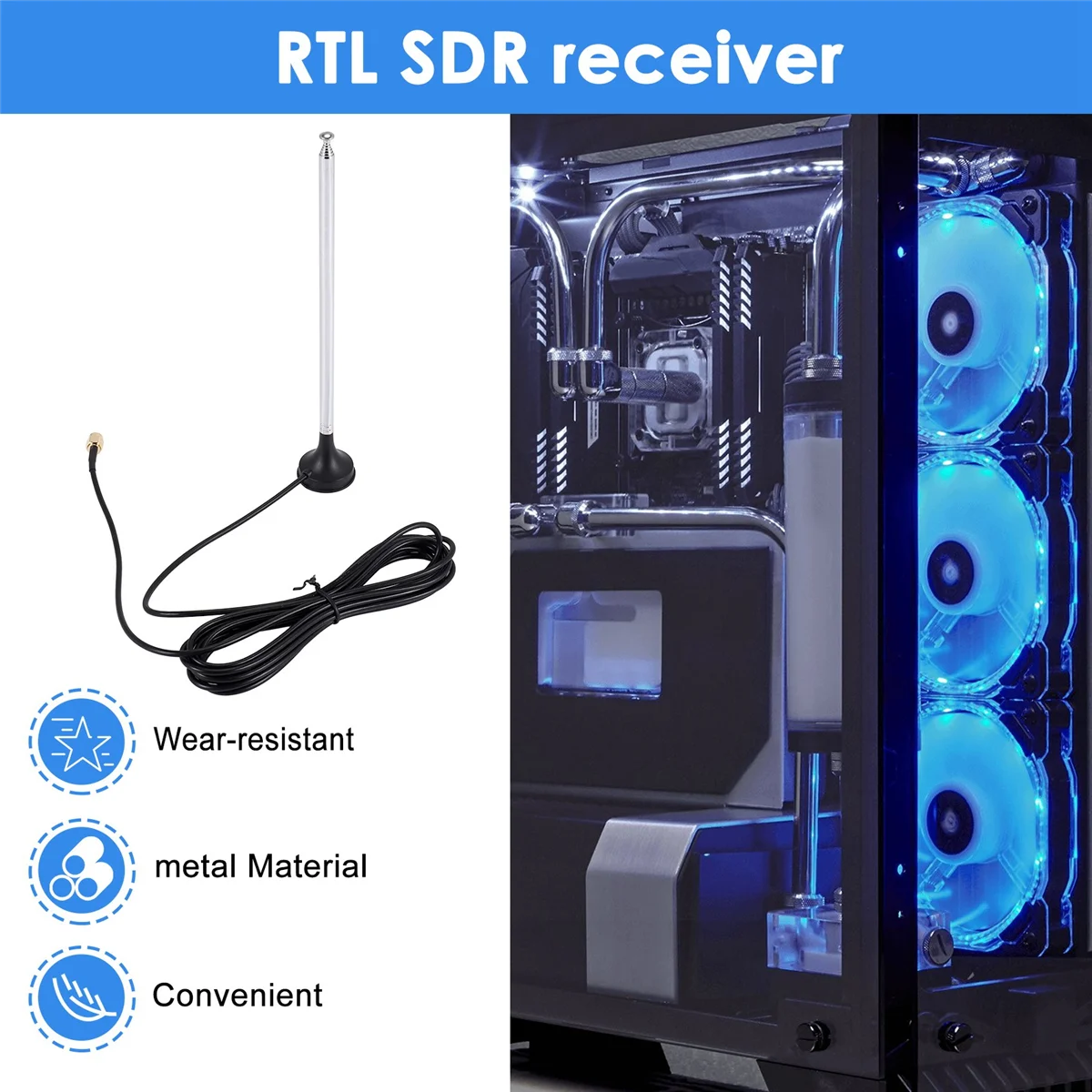 RTL-SDR Blog RTL SDR Receiver V3 RTL2832U 0.1MHz-1.7GHz TCXO SMA Software Defined Radio Receiver With Antenna NND software defined radio