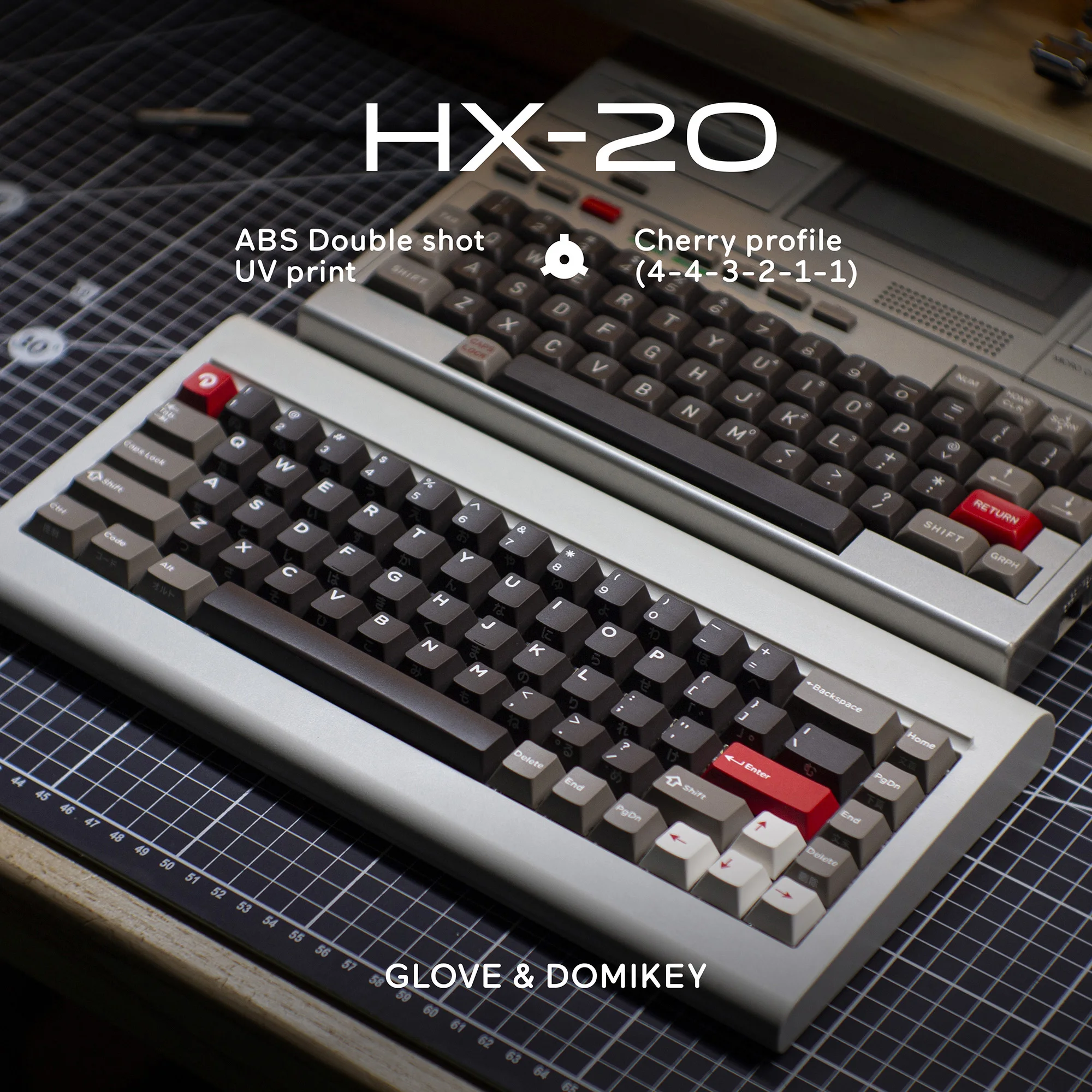Perfil Silencioso do Deserto Keycap Domikey x Inky Cereja para mx Stem Teclado Poker 87 104 Gh60 Bm60 Bm65 Bm68 Bm80 Csctc75 Vn96