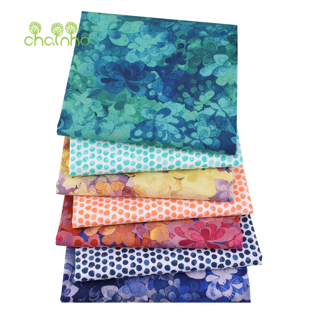 Chainho,Printed Plain Weave Cotton Fabric,Patchwork Clothes,Handmade DIY Quilting Sewing Children's Craft,Cushions,Bags Material