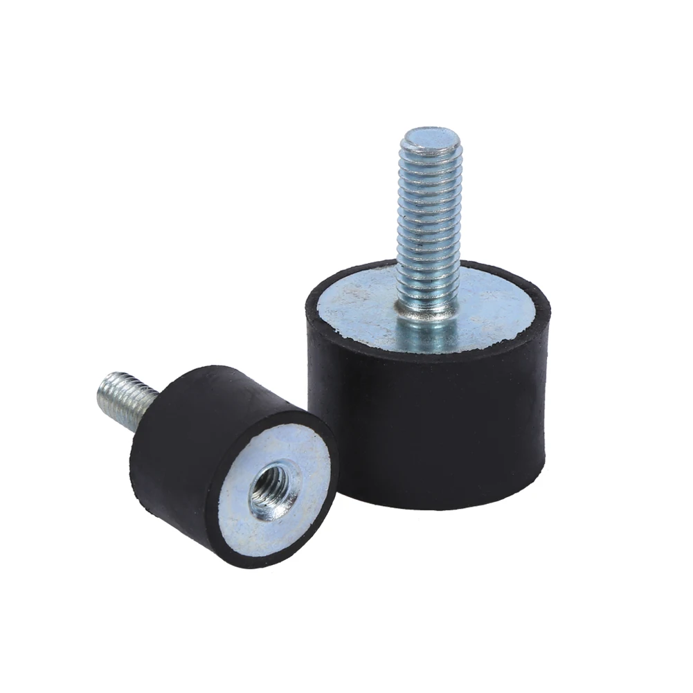Shock Absorber Buffer Shock Absorber Shock Absorber Insulator Shock Absorber Protector Shock Absorber Cushion Shock Absorbing Tower Parts 4Pcs M8 M6 Male To Female Thread Rubber Shock Absorber Crash Pad Damper Bobbin Mount Anti Vibration Isolator Auto Repair Tools