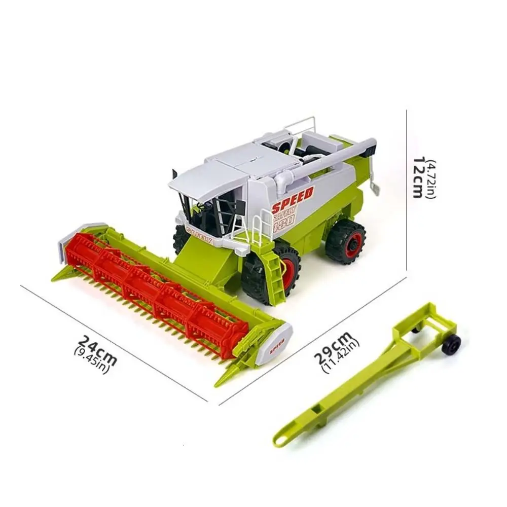 High Simulation Farm Tractor Toy Movable Joint Inertial Driving Harvester Truck Model Educational Fall Resistance Farm Truck Toy