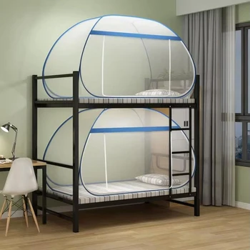 0.9-1.8m Style moderne étudiant dortoir lit superposé porte simple moustiquaire ménage Installation gratuite pliable yourte moustiquaire 1
