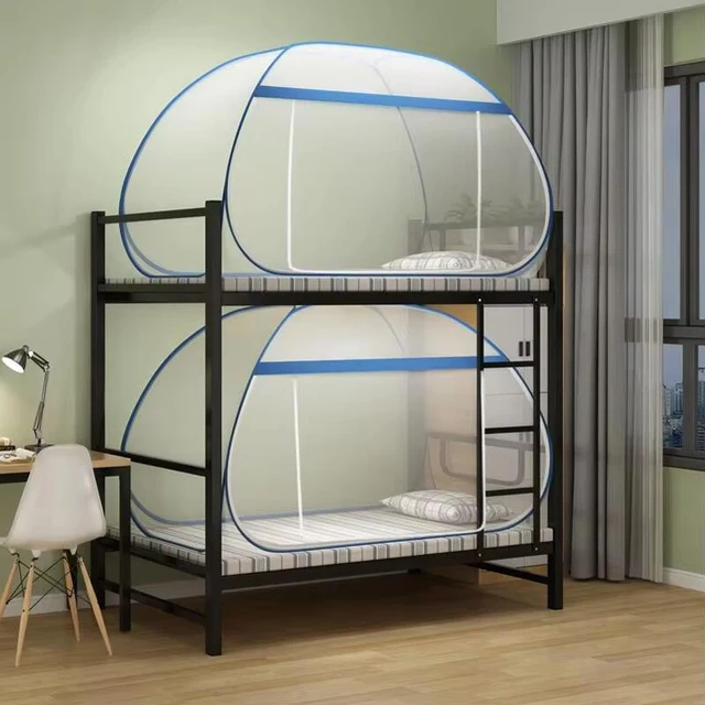 0.9-1.8m Style moderne étudiant dortoir lit superposé porte simple moustiquaire ménage Installation gratuite pliable yourte moustiquaire 1