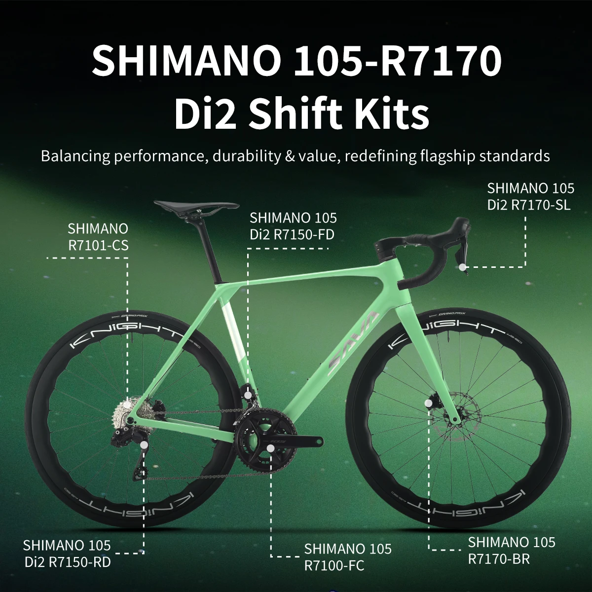 SAVA NEW AeroX SLR7 C60 Carbon Fiber Road Bike, 700C Adult DI2