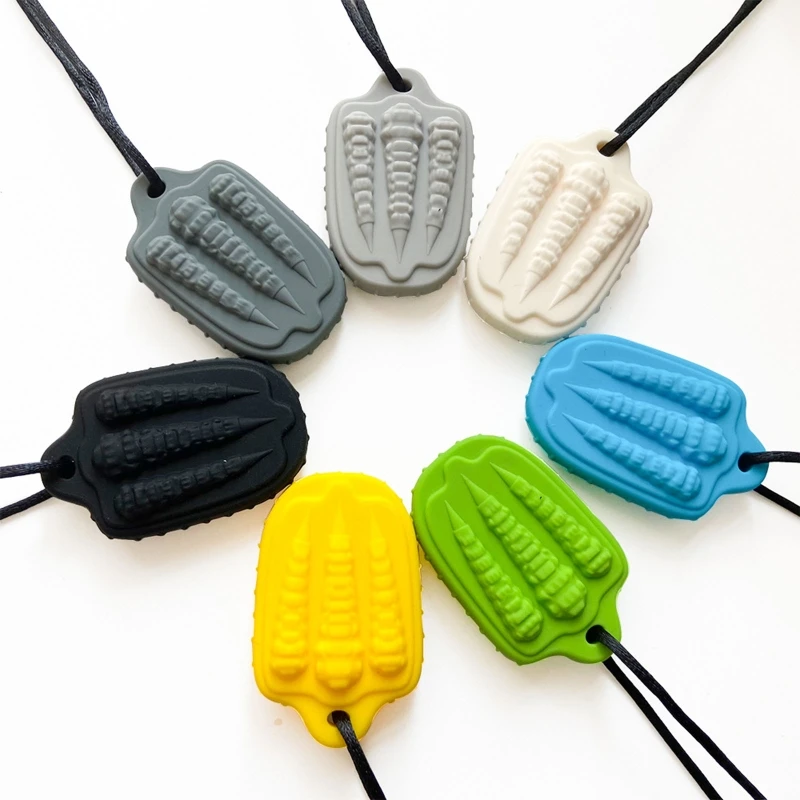 Baby Silicone Teether Kids Chew Necklace Sensory Chewy Pendant Oral Motor Toys Therapy Tools for Autism ADHD chidren's goods teething toys silicone teething toys baby teething toys silicone teether sensory chew necklaces