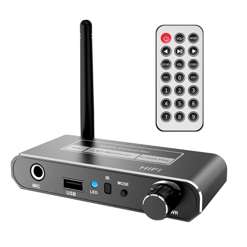 

Bluetooth-совместимый беспроводной аудиоприемник 5.2, усилитель, адаптер дистанционного управления, Прямая поставка