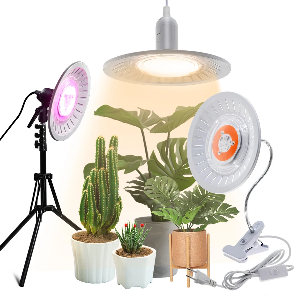 220V E27 COB LED Grow Light 28W 36W For Greenhouse Tent 4000K SMD2835 For Plants Seedlings Veg Flowers