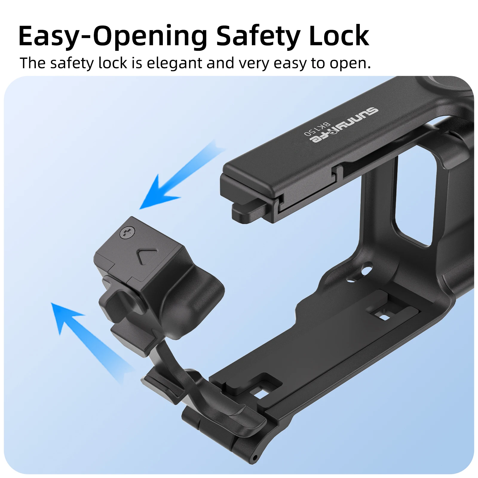 Street Shooting Hand Grip with Ultra Anti-slip Handle and Cold Shoe Adapter