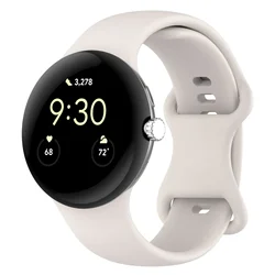 Premium Silicone Sports Strap for Google Pixel Watch - Elegant Wristband Accessory (Starlight)