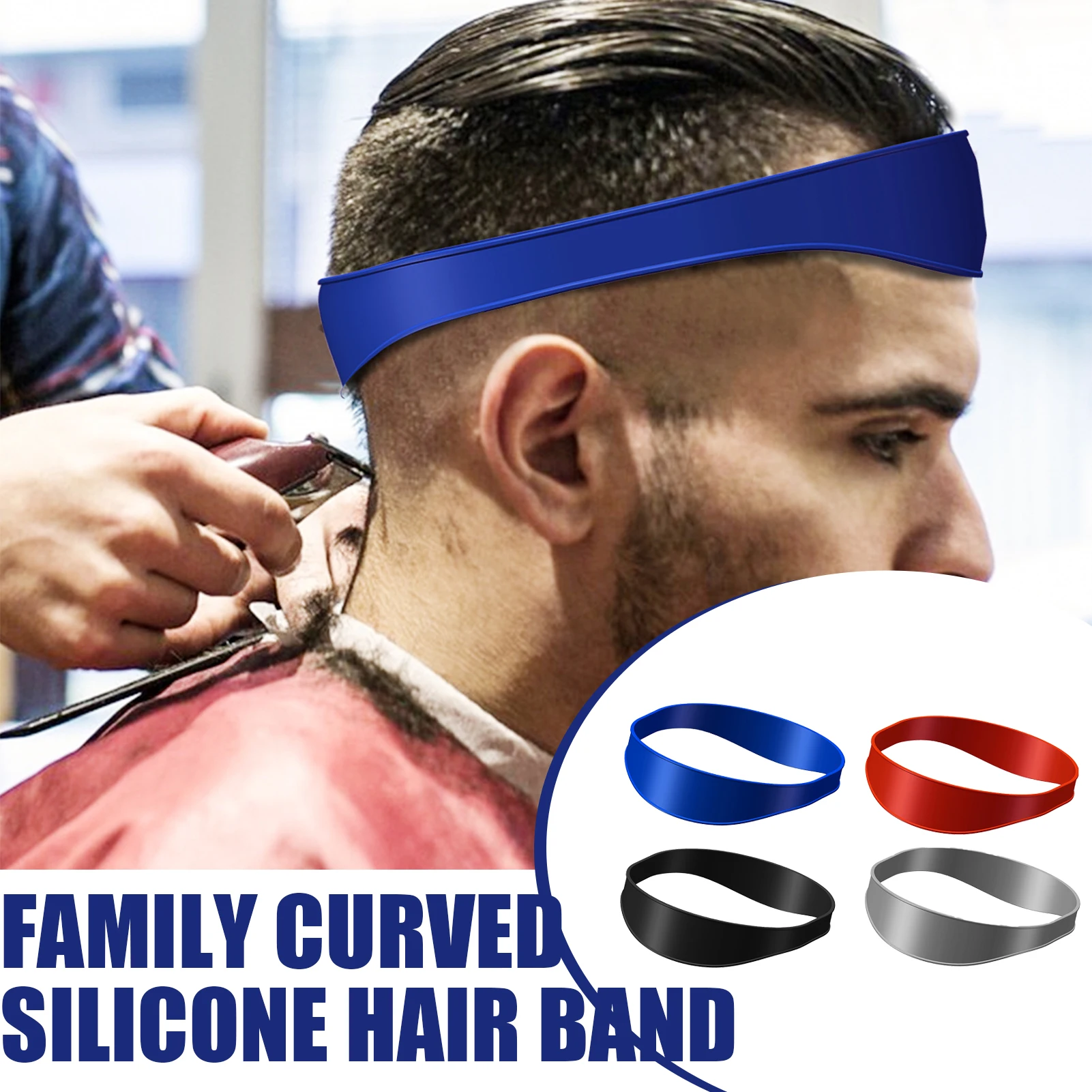 Curved Silicone Hair Shaving Template Portable Barbers Ruler Tool For Hairdressing new resin slingshot ultra light and curved small slingshot portable outdoor hunting tools sports ejection toys