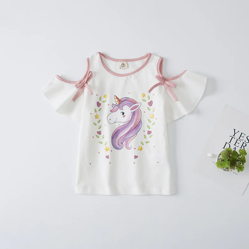 Kids Girl T Shirt Summer Baby Girls Cotton Tops Toddler Tees Clothes Children Clothing Unicorn T-shirts Short Sleeve Wear baby cotton t shirts	