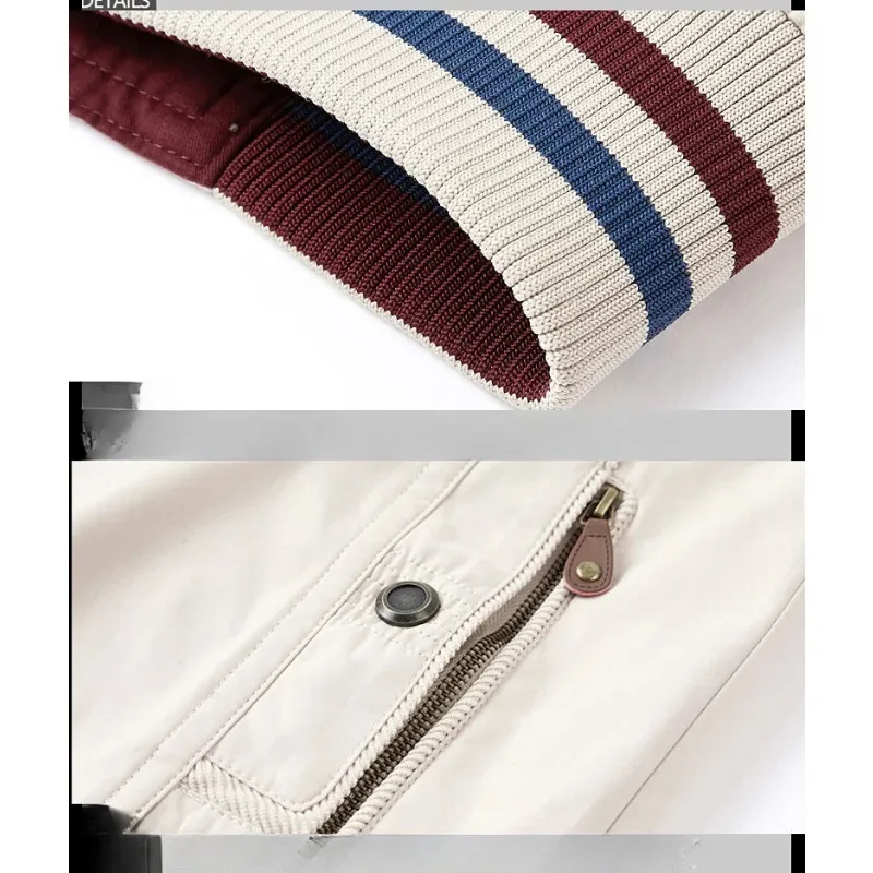 Middle-Aged Men Large Size 8xl Casual Outwear Fashion Stand Neck Coat New Spring Autumn Male Pure Cotton Reversible Jacket 6
